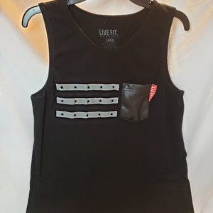 Live Fit Apparel Mens Black Tank Top (Size L)